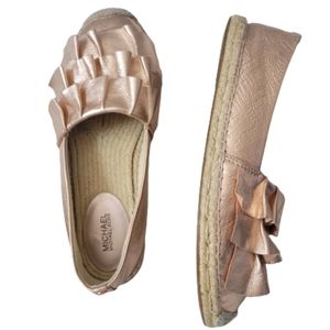 MICHAEL Michael Kors Rose Gold Slip On Bella Espadrille Flats